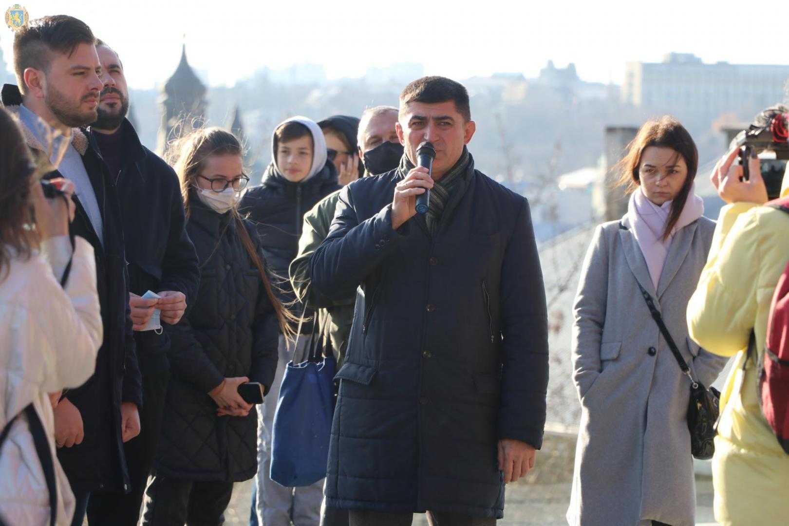 Біля Меморіалу Героїв Небесної Сотні у Львові відбувся захід з нагоди відзначення Дня Гідності та Свободи