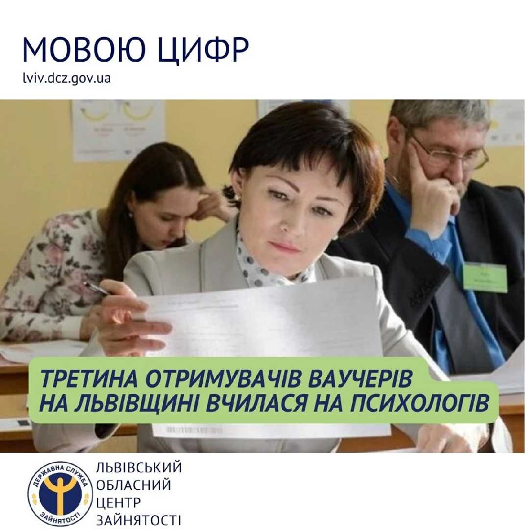 Навчання за ваучером організовують за 124 професіями та спеціальностями, що використовуються у різних сферах економіки.