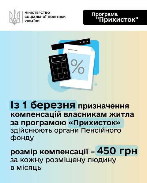 Призначення та виплата компенсацій за комунальні послуги і тимчасове проживання ВПО тепер здійснює Пенсійний фонд України. 