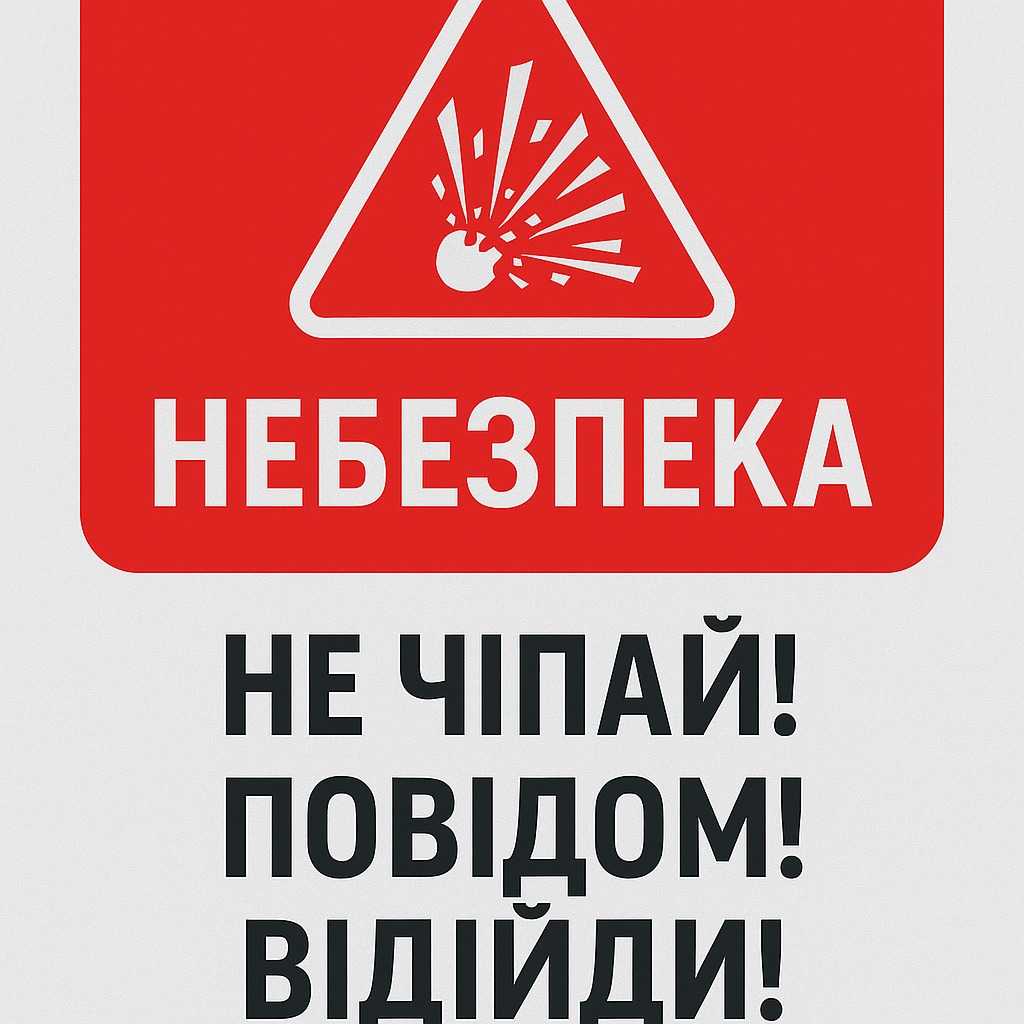 Увага! Зростає небезпека через міни та вибухонебезпечні предмети!